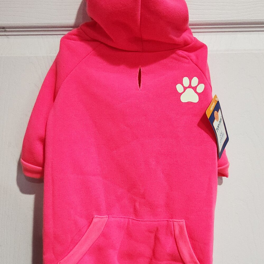 Top Paw Hoodie for Dogs, Pink w/Pawprint *NEW*